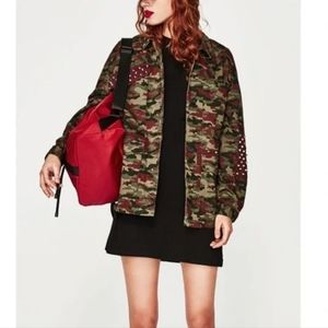 Zara Studded Camo Jacket